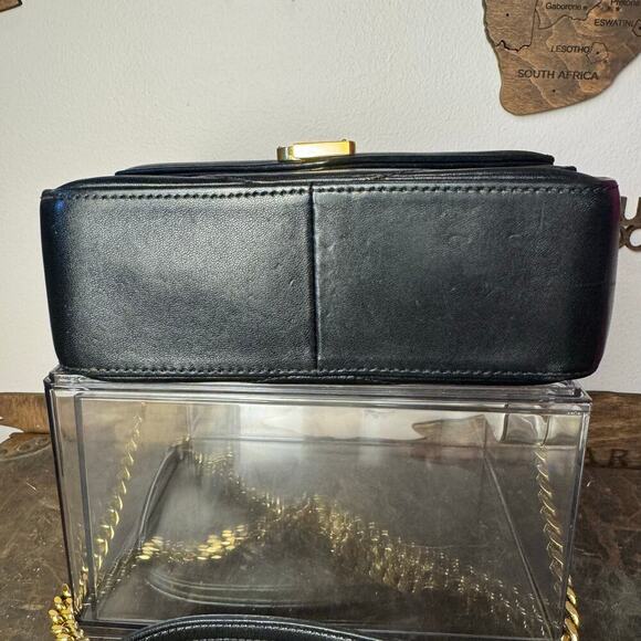 YSL Laurent Chevron Suplice Black Lambskin Double Flap Crossbody Bag GHW CoA - Picture 8 of 10